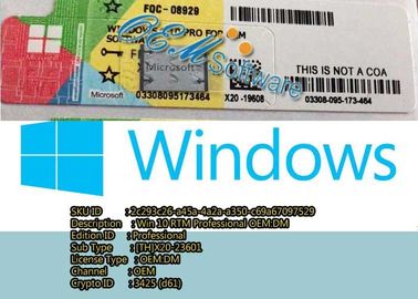 Windows 10 Pro Oem Sticker Professional Win 10 Pro COA Label Online Activation